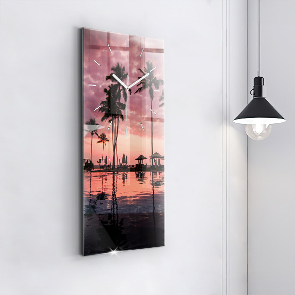 Orologio verticale in vetro Palme alle Hawaii