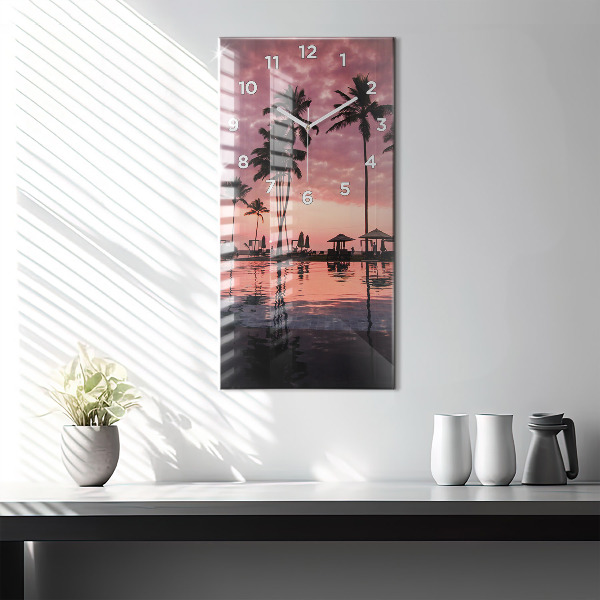 Orologio verticale in vetro Palme alle Hawaii