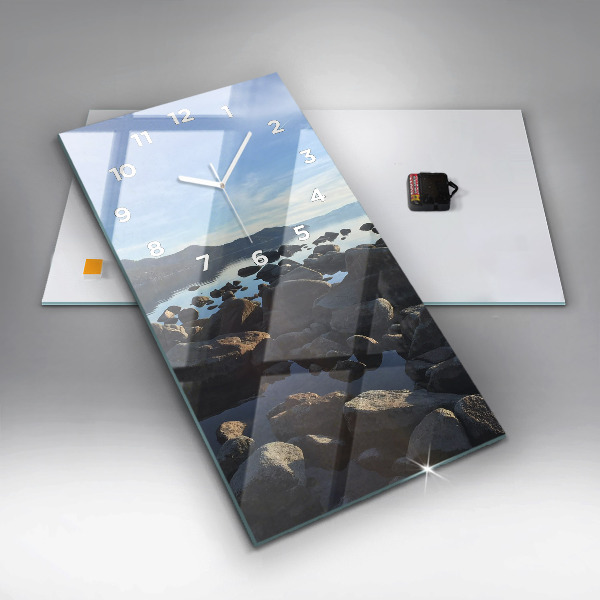 Orologio verticale in vetro Vista mare