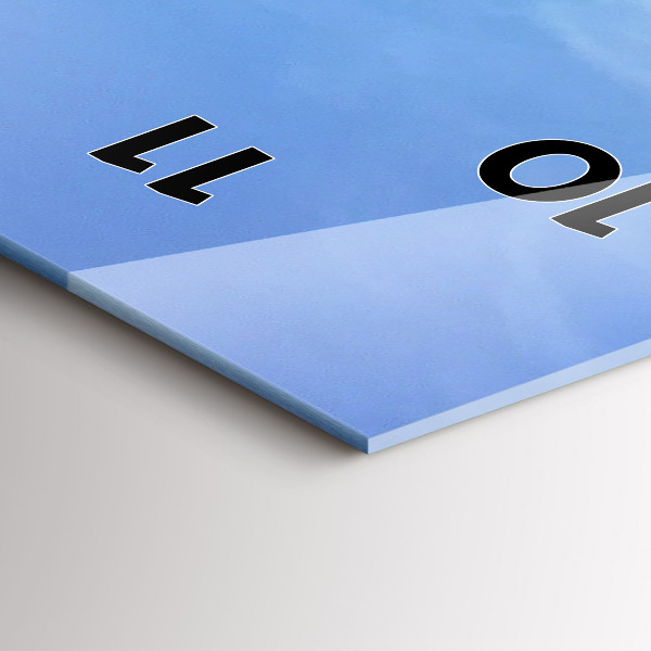 Orologio verticale in vetro Vista mare