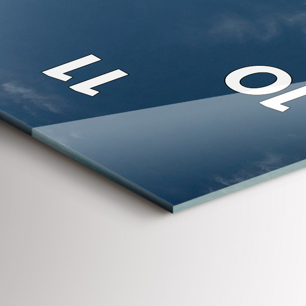 Orologio verticale in vetro Persona sugli sci d'acqua