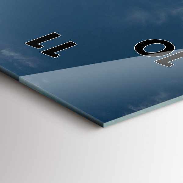 Orologio verticale in vetro Persona sugli sci d'acqua