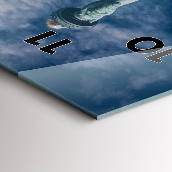 Orologio verticale in vetro Statua della Libertà New York