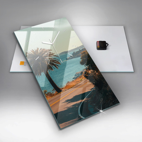 Orologio verticale in vetro Palme a Malibu