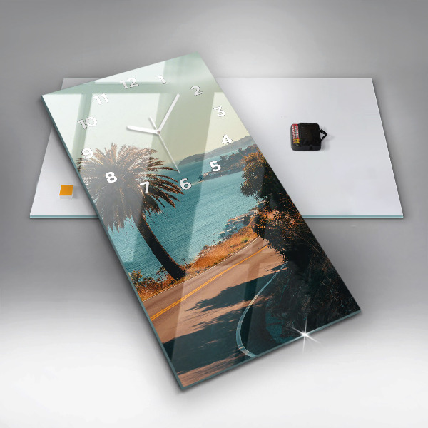 Orologio verticale in vetro Palme a Malibu