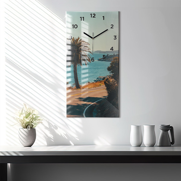 Orologio verticale in vetro Palme a Malibu