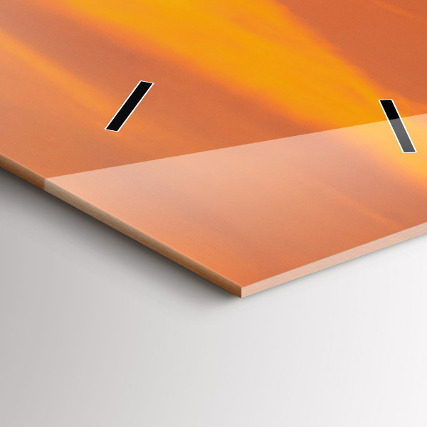 Orologio verticale in vetro Lago Balaton di sera