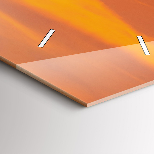 Orologio verticale in vetro Lago Balaton di sera