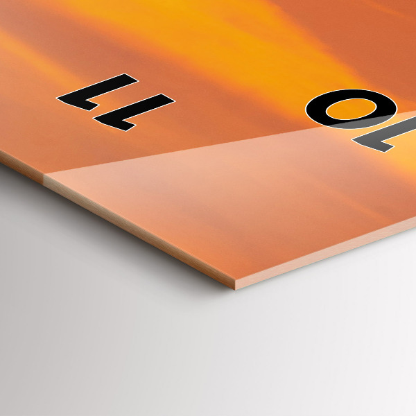 Orologio verticale in vetro Lago Balaton di sera