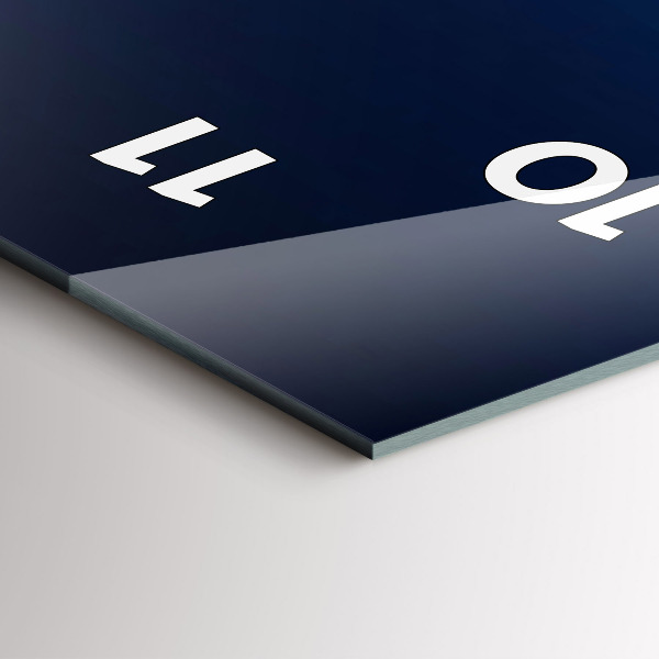 Orologio verticale in vetro Paesaggio delle montagne del fiume