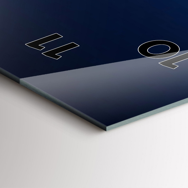 Orologio verticale in vetro Paesaggio delle montagne del fiume