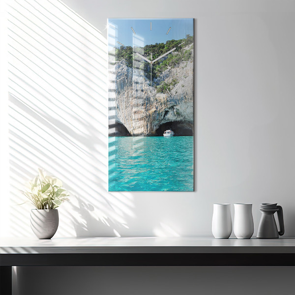 Orologio verticale in vetro Grotta sottomarina