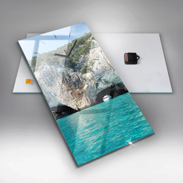 Orologio verticale in vetro Grotta sottomarina