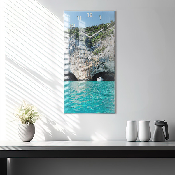 Orologio verticale in vetro Grotta sottomarina