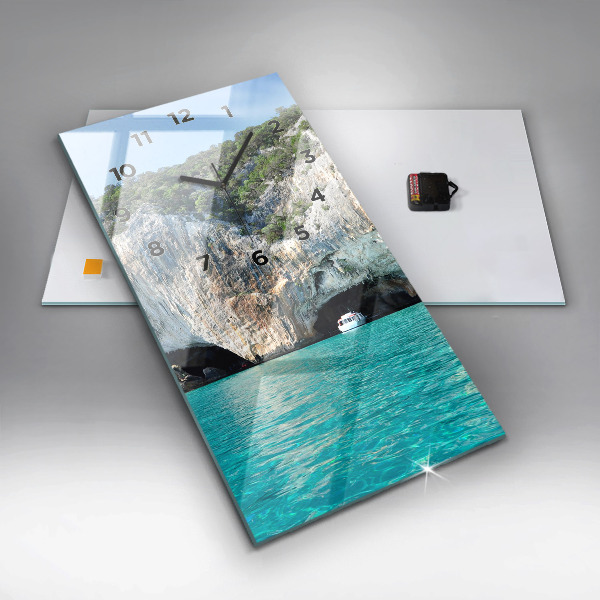 Orologio verticale in vetro Grotta sottomarina