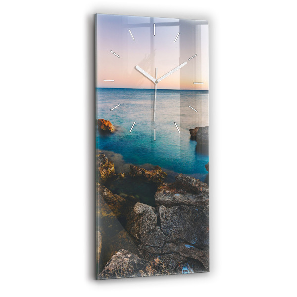Orologio verticale in vetro Paesaggio marino
