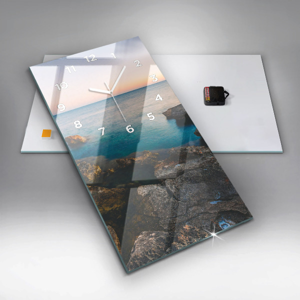 Orologio verticale in vetro Paesaggio marino