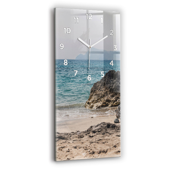 Orologio verticale in vetro Vista sul Mar Mediterraneo