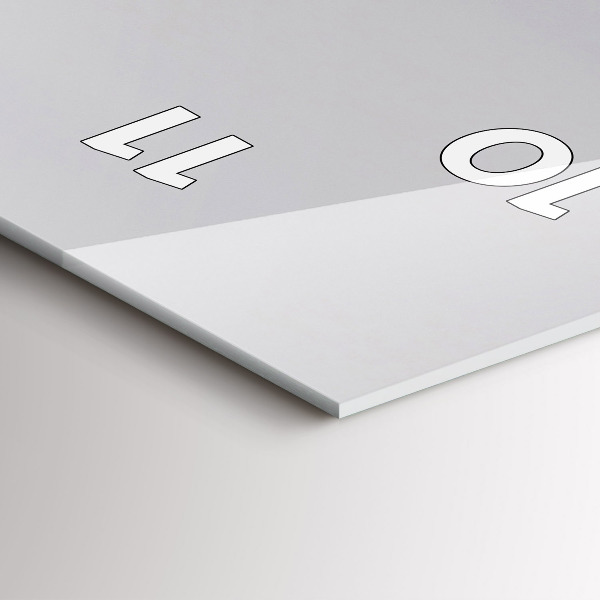 Orologio verticale in vetro Vista sul Mar Mediterraneo