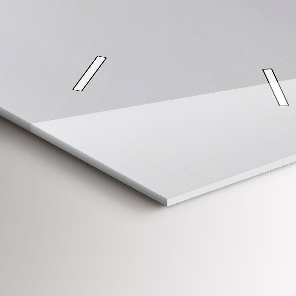 Orologio verticale in vetro Vista sul Mar Mediterraneo