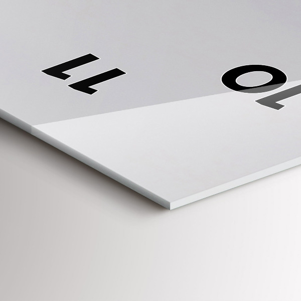 Orologio verticale in vetro Vista sul Mar Mediterraneo