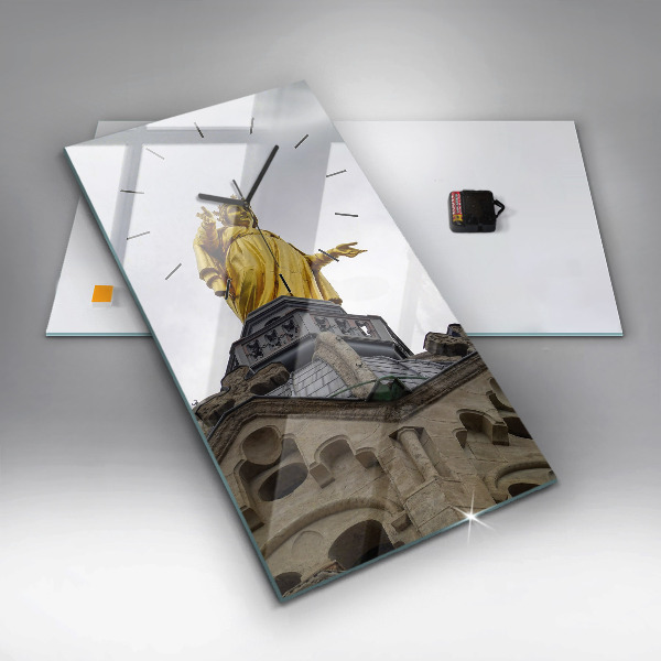 Orologio verticale in vetro Statua della Vergine Maria a Lione