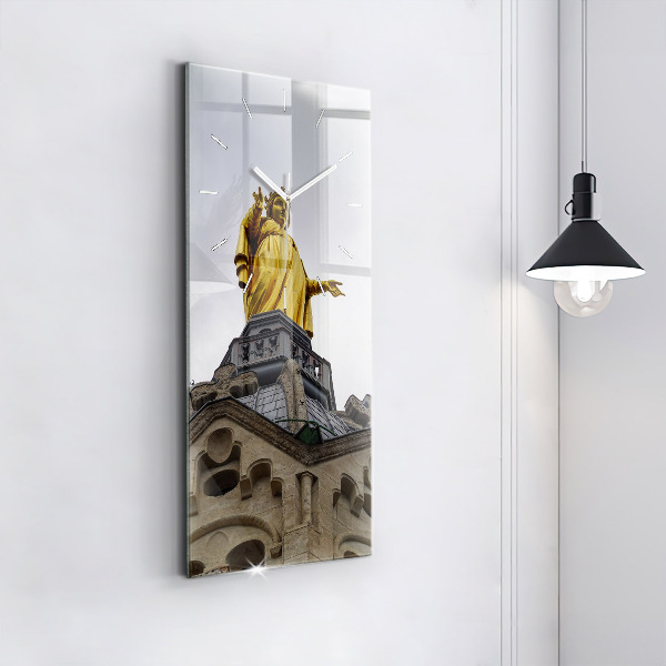 Orologio verticale in vetro Statua della Vergine Maria a Lione