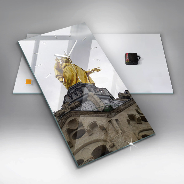 Orologio verticale in vetro Statua della Vergine Maria a Lione