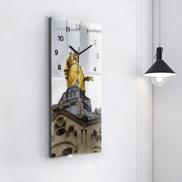 Orologio verticale in vetro Statua della Vergine Maria a Lione