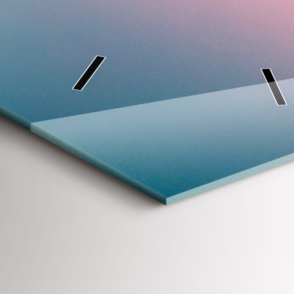 Orologio verticale in vetro Rocce al tramonto