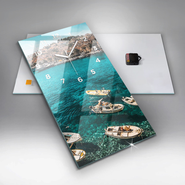 Orologio verticale in vetro Barche in Croazia