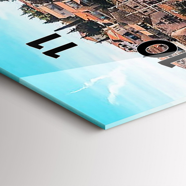 Orologio verticale in vetro Barche in Croazia