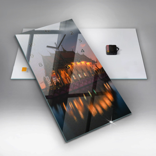 Orologio verticale in vetro Tempio a Bangkok