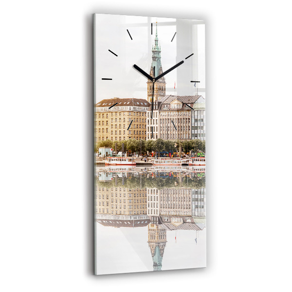 Orologio verticale Fiume Amburgo Germania
