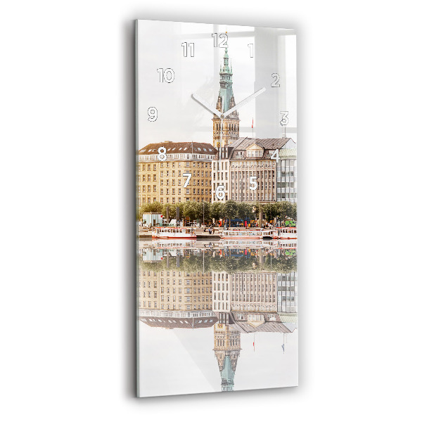 Orologio verticale Fiume Amburgo Germania
