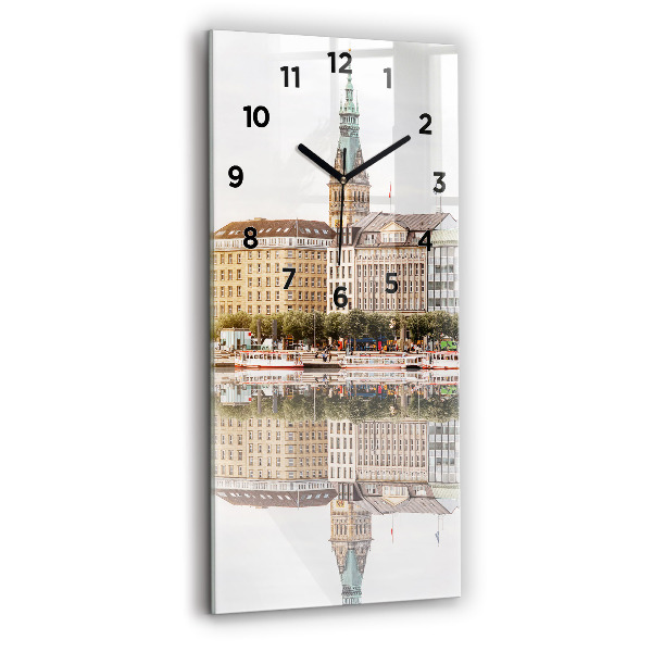 Orologio verticale Fiume Amburgo Germania