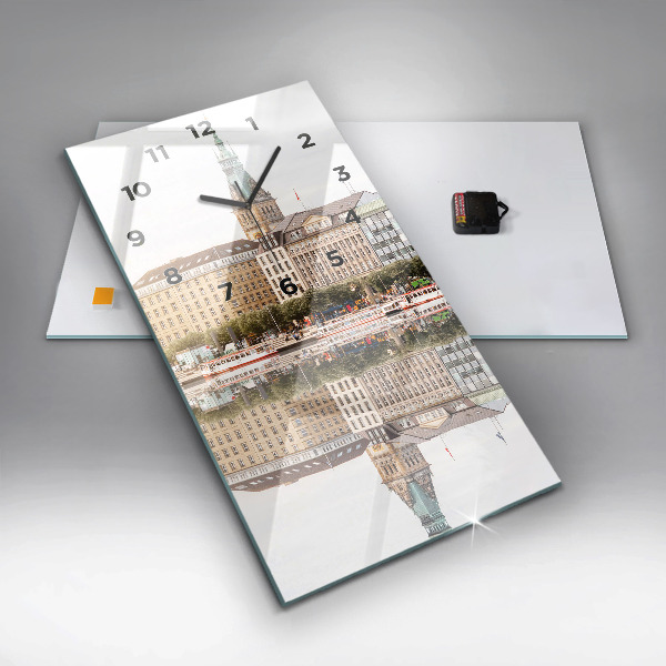 Orologio verticale Fiume Amburgo Germania