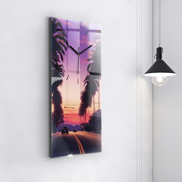 Orologio verticale Tramonto a Los Angeles