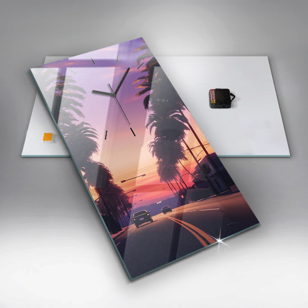 Orologio verticale Tramonto a Los Angeles