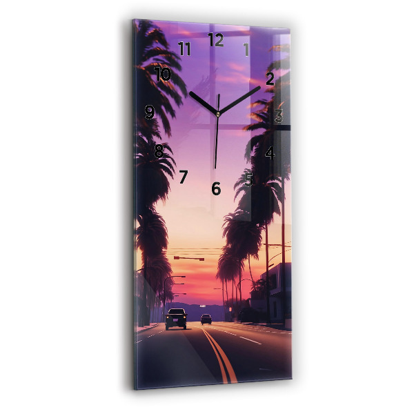 Orologio verticale Tramonto a Los Angeles