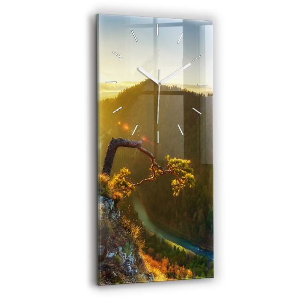 Orologio verticale Tramonto sulle montagne