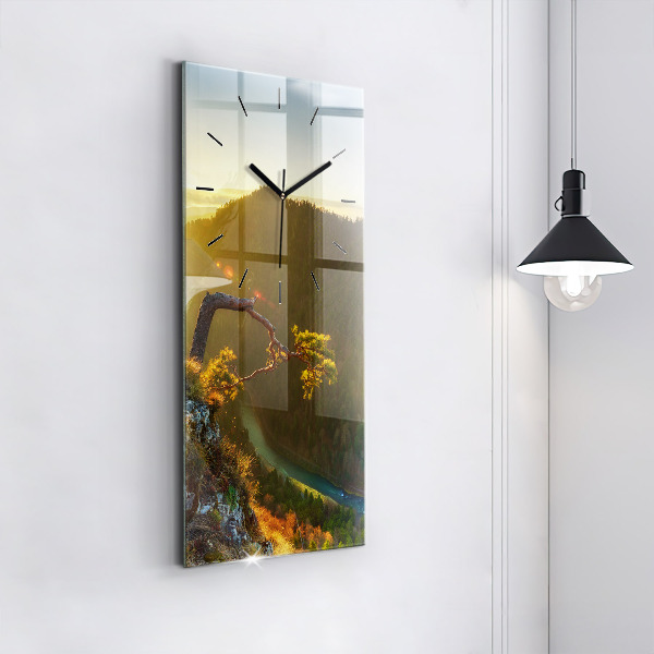 Orologio verticale Tramonto sulle montagne