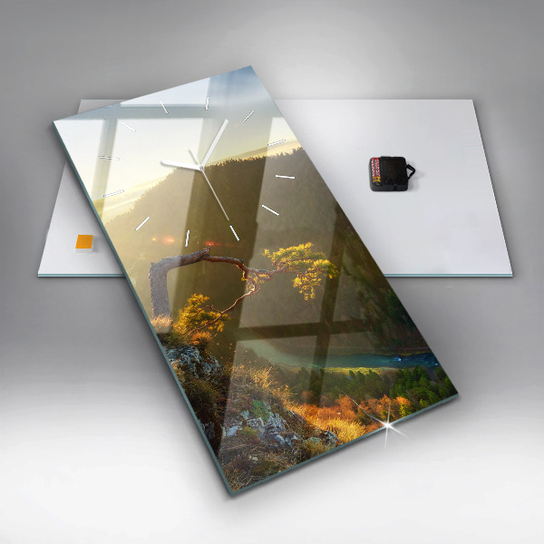 Orologio verticale Tramonto sulle montagne