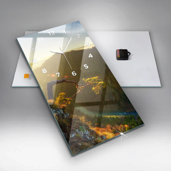 Orologio verticale Tramonto sulle montagne