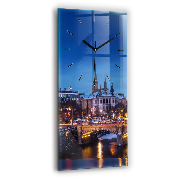 Orologio verticale Panorama della città di Pilsen