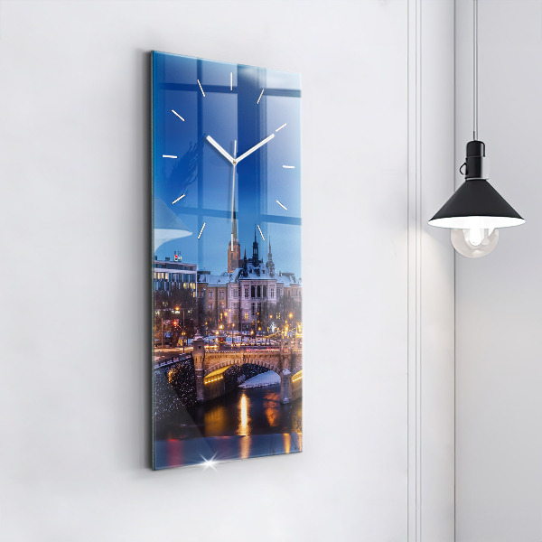 Orologio verticale Panorama della città di Pilsen