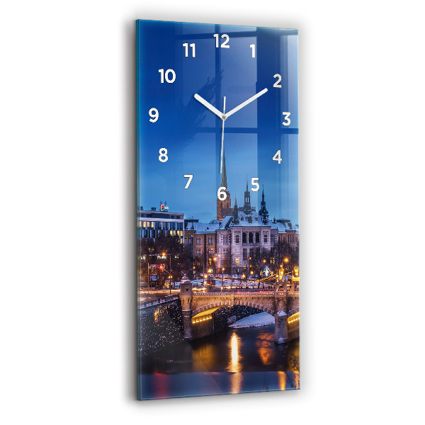 Orologio verticale Panorama della città di Pilsen