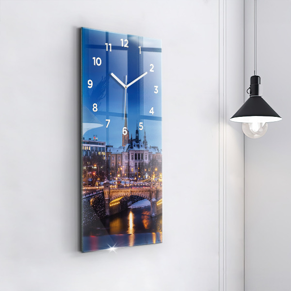 Orologio verticale Panorama della città di Pilsen