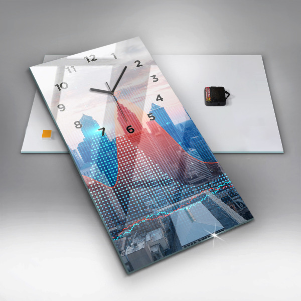 Orologio verticale in vetro Grattacieli a Philadelphia