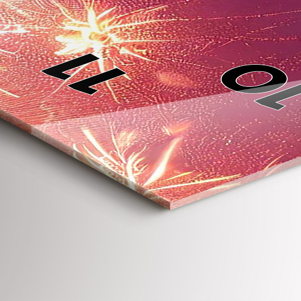 Orologio verticale in vetro La città di Filadelfia di notte